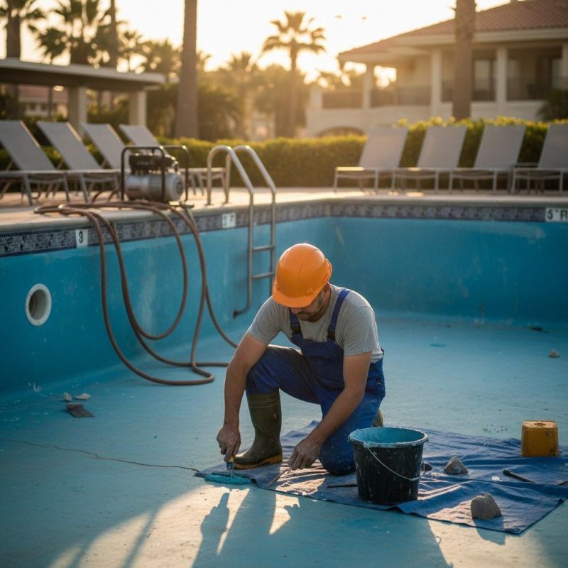 Local Pool Resurfacing pros at work
